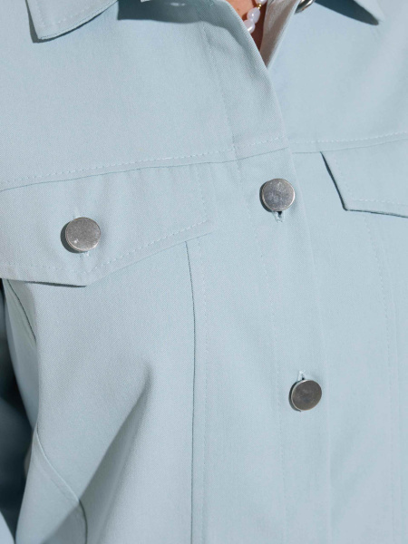 Куртка женская джинсовая удлиненная, мятная