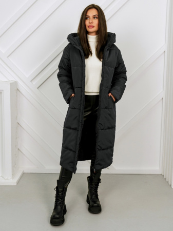 Пальто женское зимнее с капюшоном