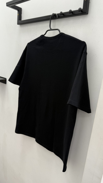 Футболка женская оверсайз базовая, черная