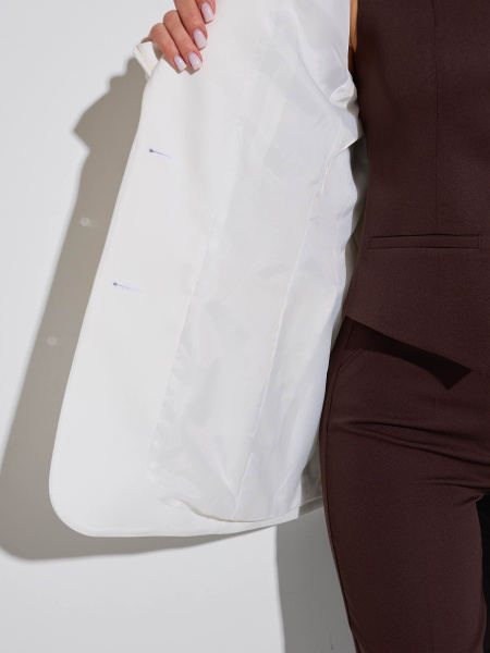 Жакет женский оверсайз из вискозы, белый