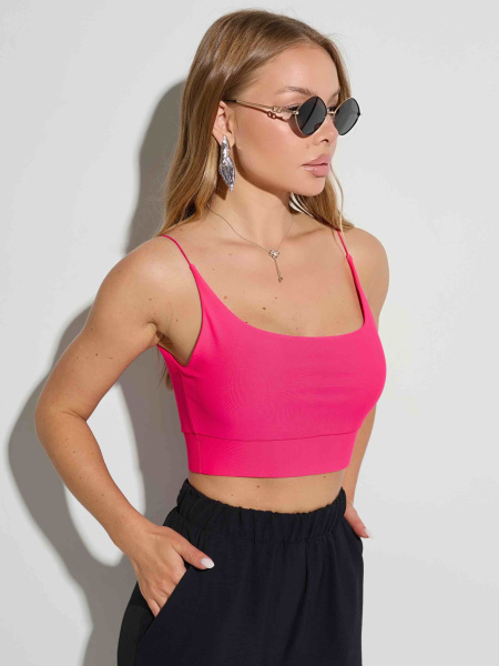 Топ женский на тонких бретельках, темно-розовый Топ женский на тонких бретельках, темно-розовый